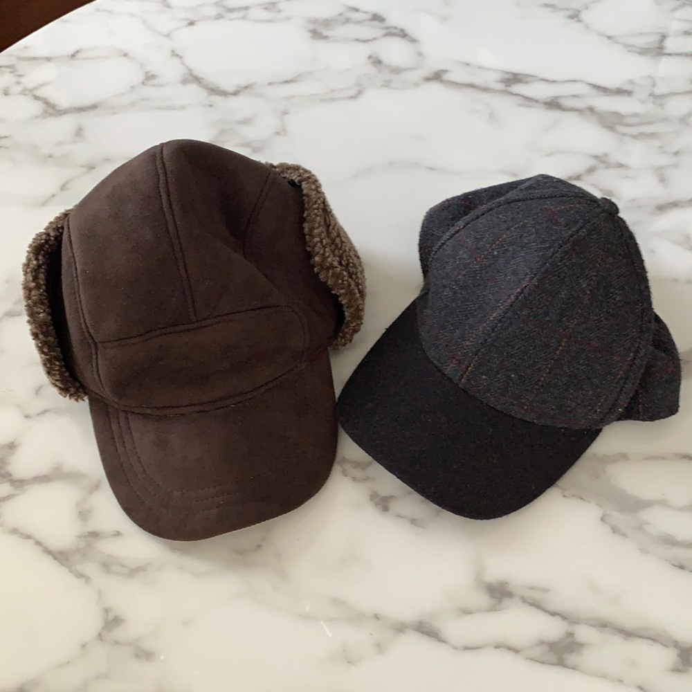 Pair of Men’s Weatherproof winter hats